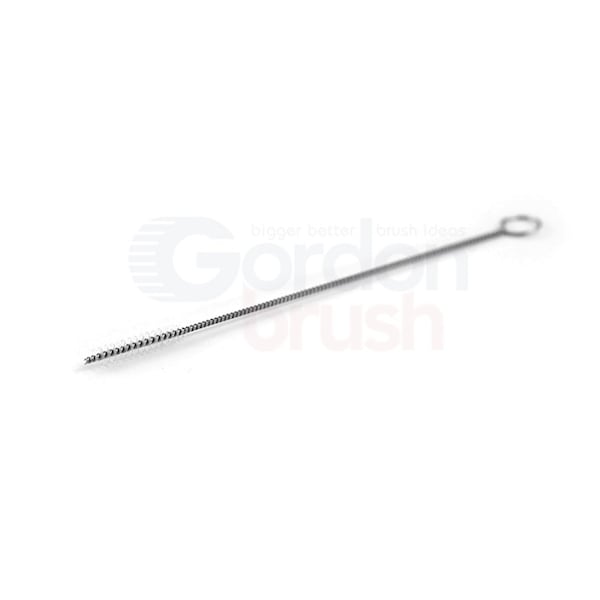 .125 Diameter Nylon Fill Spiral Thread Cleaning Brush with Ring end, PK12